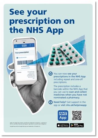see your prescription on the NHS app
